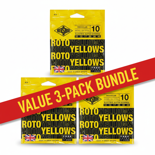 Rotosound Regular Electric Guitar Strings 10-46 Yellows 3 SET BUNDLE