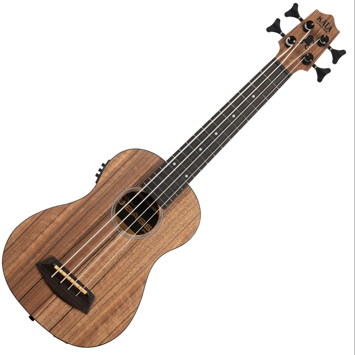 Kala Pacific Walnut Acoustic-Electric Fretted U•BASS Ukulele & Bag