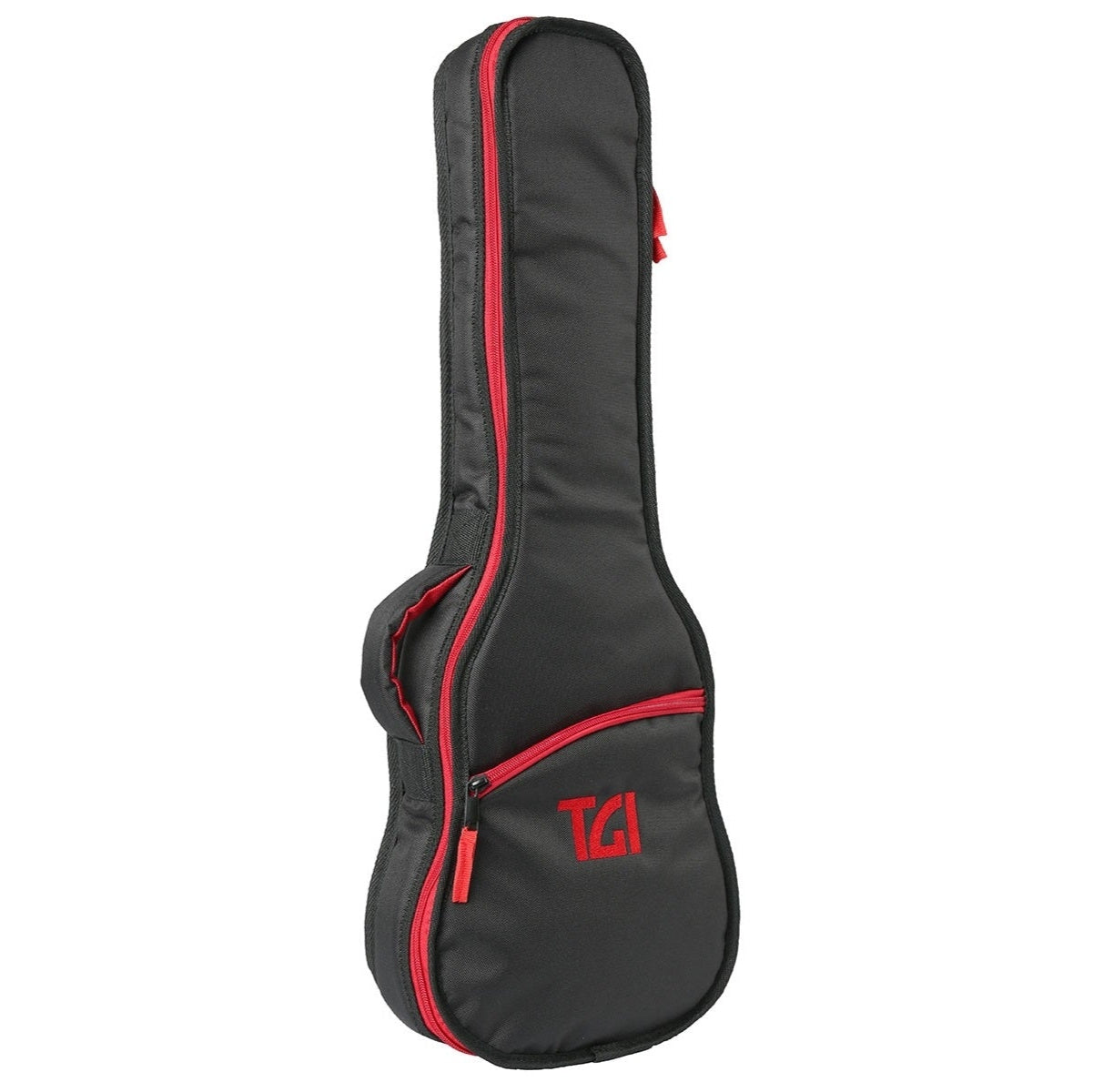 TGI Soprano Ukulele Padded Gig Bag Transit Series Black & Red