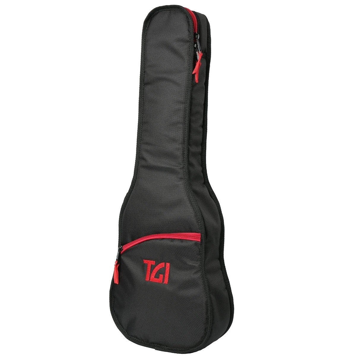 TGI Soprano Ukulele Padded Gig Bag Transit Series Black & Red