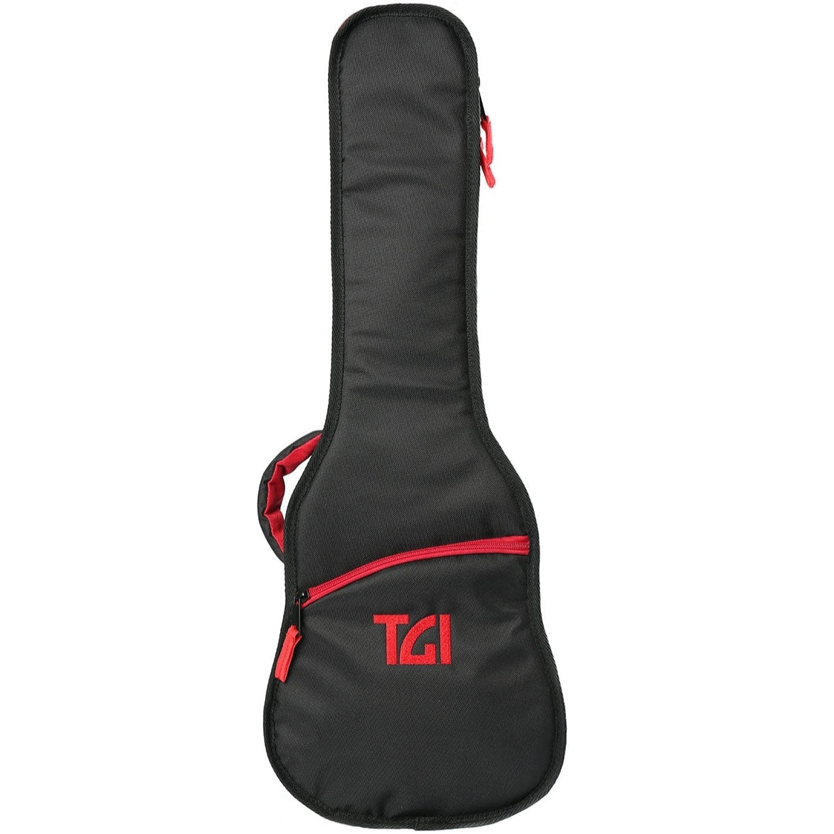 TGI Baritone Ukulele Padded Gig Bag Transit Series Black & Red