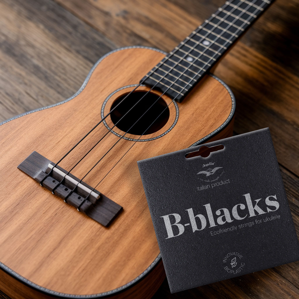 Aquila B-Blacks Soprano or Concert Ukulele String Set GCEA 180U