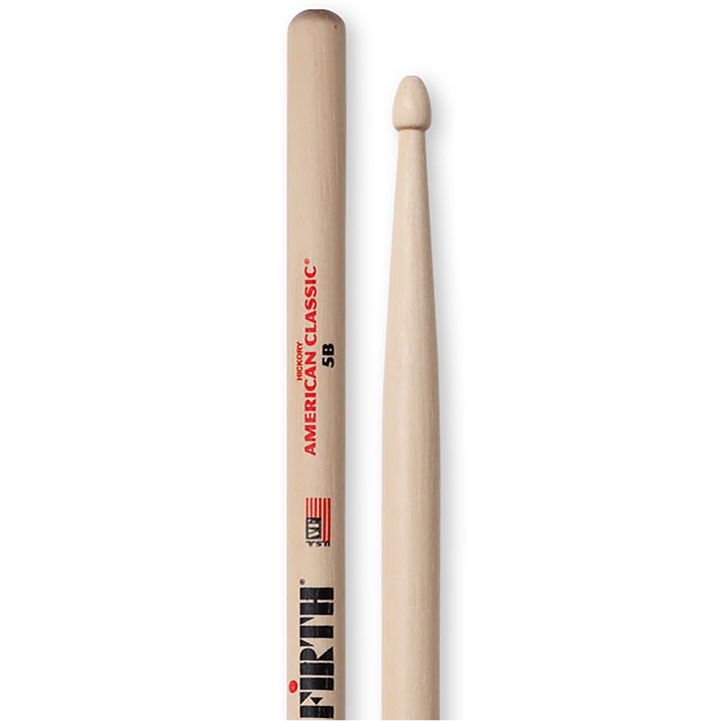 Vic Firth American Classic Hickory Drumsticks 5B Wood Tip Pair