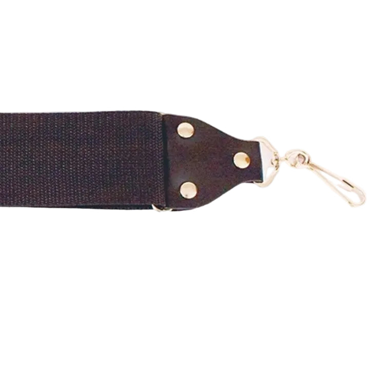 TGI Traditional Woven Banjo Sling Strap With 2 Clasps BLACK