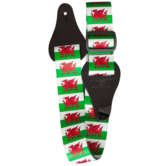 TGI Guitar Strap Welsh Dragon Flag