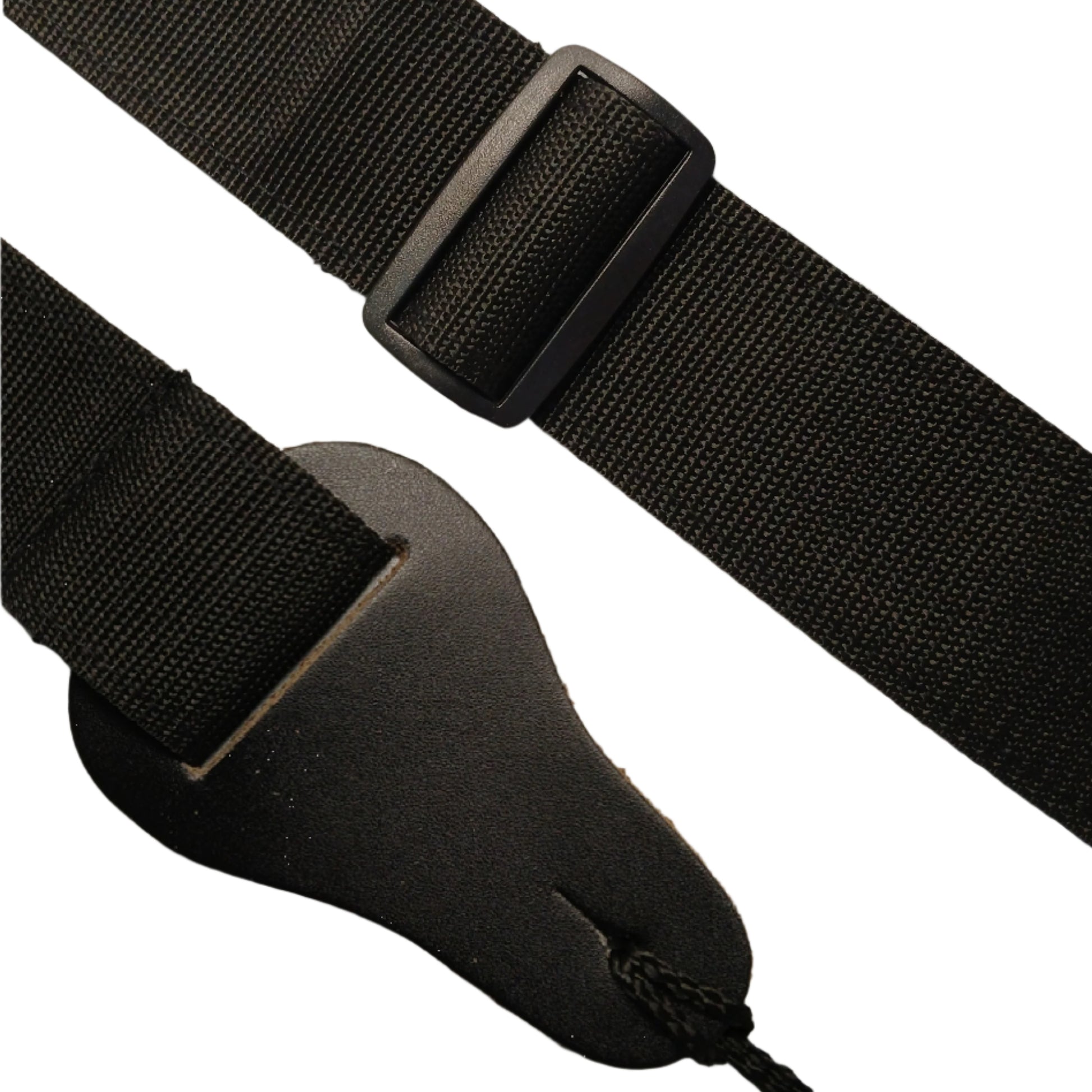 Deluxe Black Webbing Guitar Strap